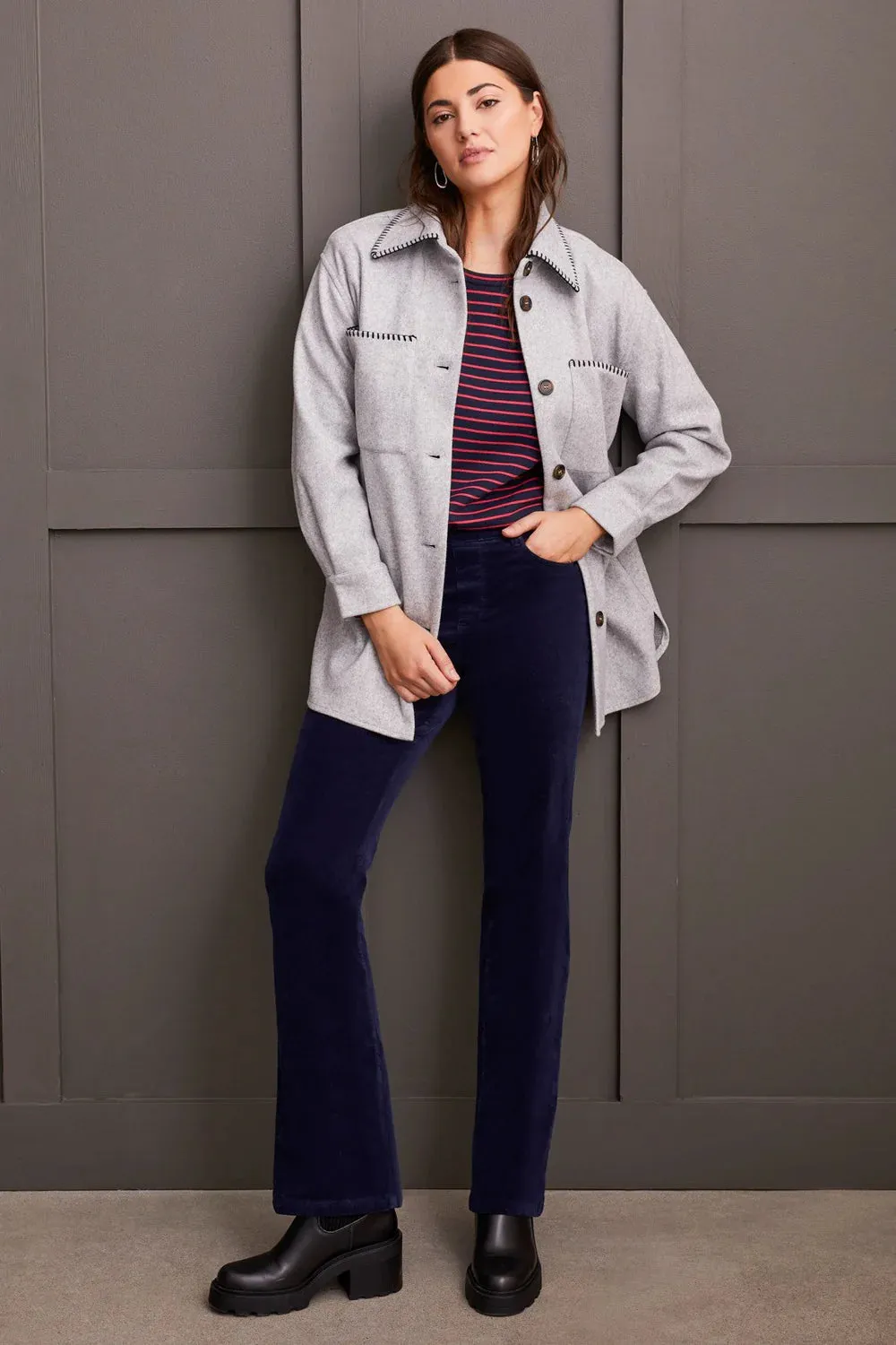 Tribal Stretch Corduroy Straight Leg Pant Sapphire Blue